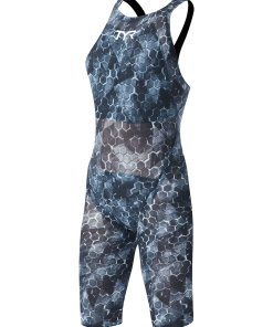 TYR Female Avictor Supernova Open Back - Black/Grey -Swimming Race Suits Shop ASTOP6 088 alt01