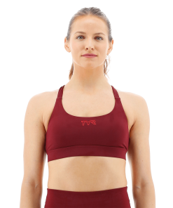 TYR GYM - Womens Windsor Wine Duel Strap Sports Bra