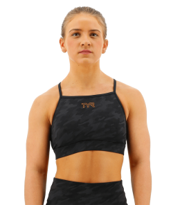 TYR GYM - Womens Blackout Camo High Neck Sports Bra