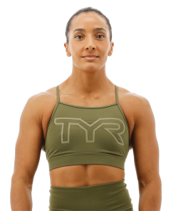 TYR GYM - Womens Olive Night High Neck Sports Bra