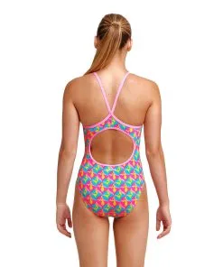 Funkita Girls Diamond Back Foxy Friends -Swimming Race Suits Shop FKS033G FOXY FRIENDS 02
