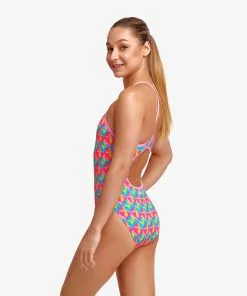 Funkita Girls Diamond Back Foxy Friends -Swimming Race Suits Shop FKS033G FOXY FRIENDS 08