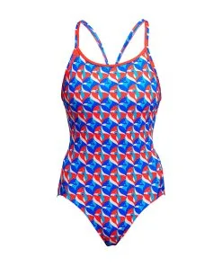 Funkita Ladies Diamond Back One Piece Out Foxed -Swimming Race Suits Shop FKS033L OUT FOXED 01