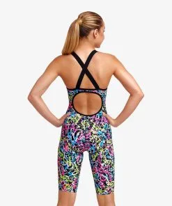 Funkita Girls Fast Legs One Piece Messed Up -Swimming Race Suits Shop FKS062G MESSED UP 02