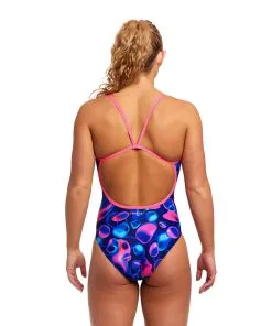 Funkita Ladies Single Strap One Piece Liquid Lights -Swimming Race Suits Shop FS15L LIQUID LIGHTS 02