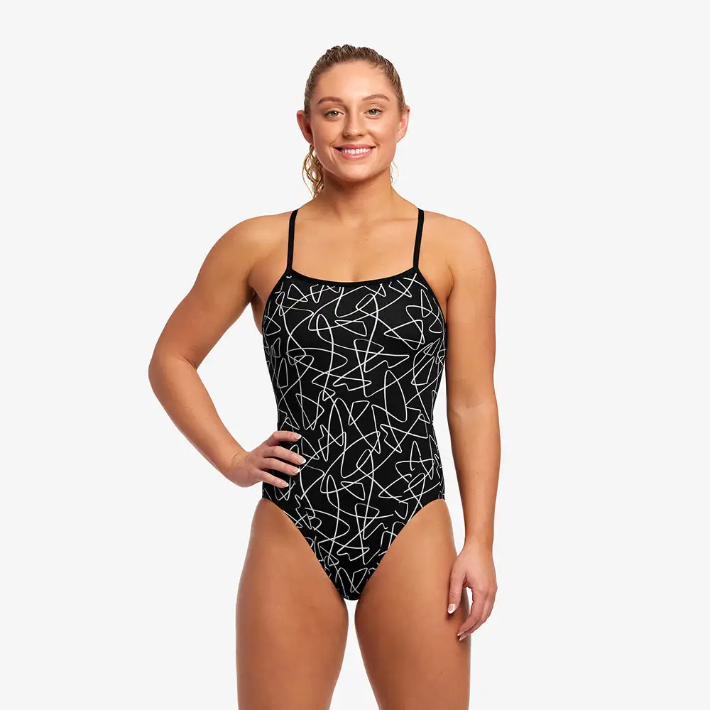 Funkita Ladies Single Strap One Piece Texta Mess 3 Funkita Ladies Single Strap One Piece Texta Mess - Image 3