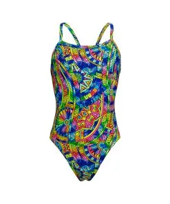 Funkita Girls Single Strap One Piece Spin The Bottle -Swimming Race Suits Shop FS16G SPIN THE BOTTLE 012