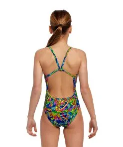 Funkita Girls Single Strap One Piece Spin The Bottle -Swimming Race Suits Shop FS16G SPIN THE BOTTLE 02