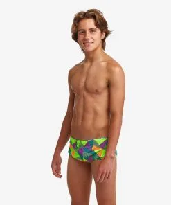 Funky Trunks Boys Sidewinder Trunks Cross Bars -Swimming Race Suits Shop FTS010B CROSS BARS 10