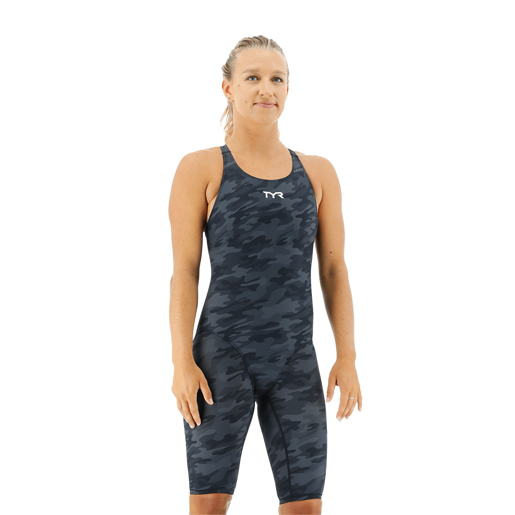 TYR Thresher Camo Black Open Back Knee Race Suit 2 TYR Thresher Camo Black Open Back Knee Race Suit - Image 2