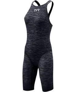 TYR Thresher Baja Black Open Back Knee Race Suit