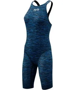 TYR Thresher Baja Blue Open Back Knee Race Suit