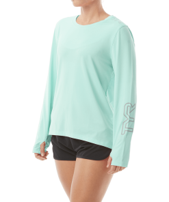 TYR Womens SunDefense Mint Long Sleeve Shirt