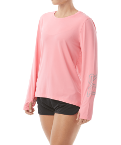 TYR Womens SunDefense Coral Long Sleeve Shirt