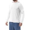 TYR Mens Hooded SunDefense White Long Sleeve Shirt