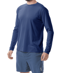 TYR Mens SunDefense Navy Long Sleeve Shirt