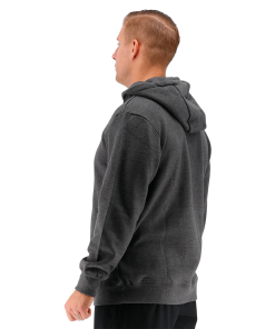 TYR Men Big Outline Logo Hoodie Charcoal Heather/Black -Swimming Race Suits Shop TYRMHR3A 993 alt04