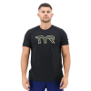 TYR Men's Big Outline Logo Charcoal/Olive T-Shirt