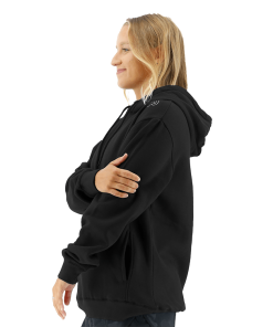 TYR Womens Outline Logo Hoodie Black/Silver 7 TYR Womens Outline Logo Hoodie Black/Silver -Swimming Race Suits Shop TYRWHB3A 064 alt04