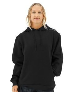 TYR Womens Outline Logo Hoodie Black/Silver