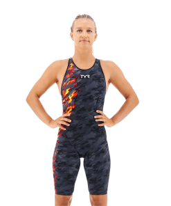 TYR Venzo Camo Fire Closed Back Race Suit