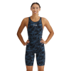 TYR Venzo Camo Deep Teal Open Back Race Suit