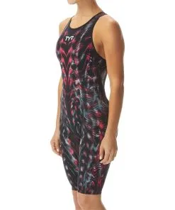 TYR Genisis Steel Red Venzo Open Back Race Suit -Swimming Race Suits Shop VZNOB6A 861 alt05