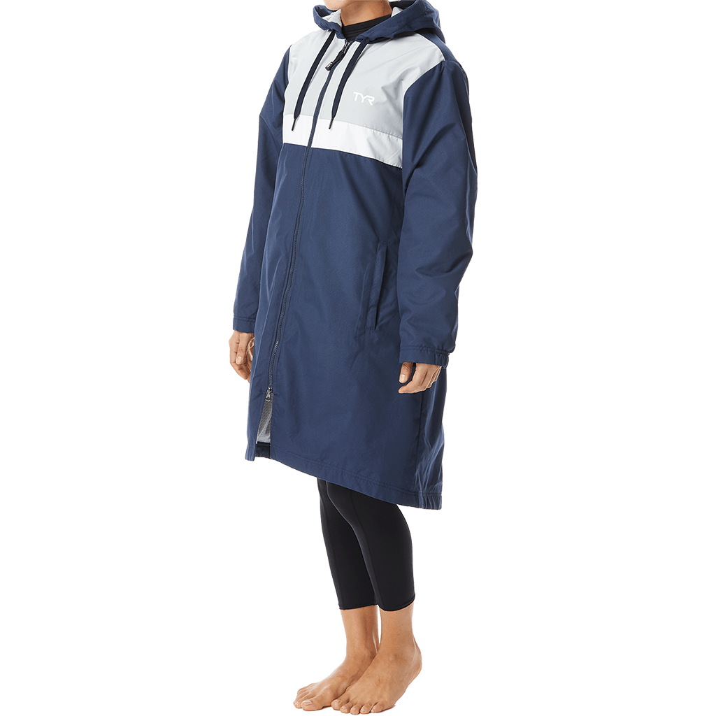 TYR Womens Navy Alliance Podium Parka 2 TYR Womens Navy Alliance Podium Parka - Image 2