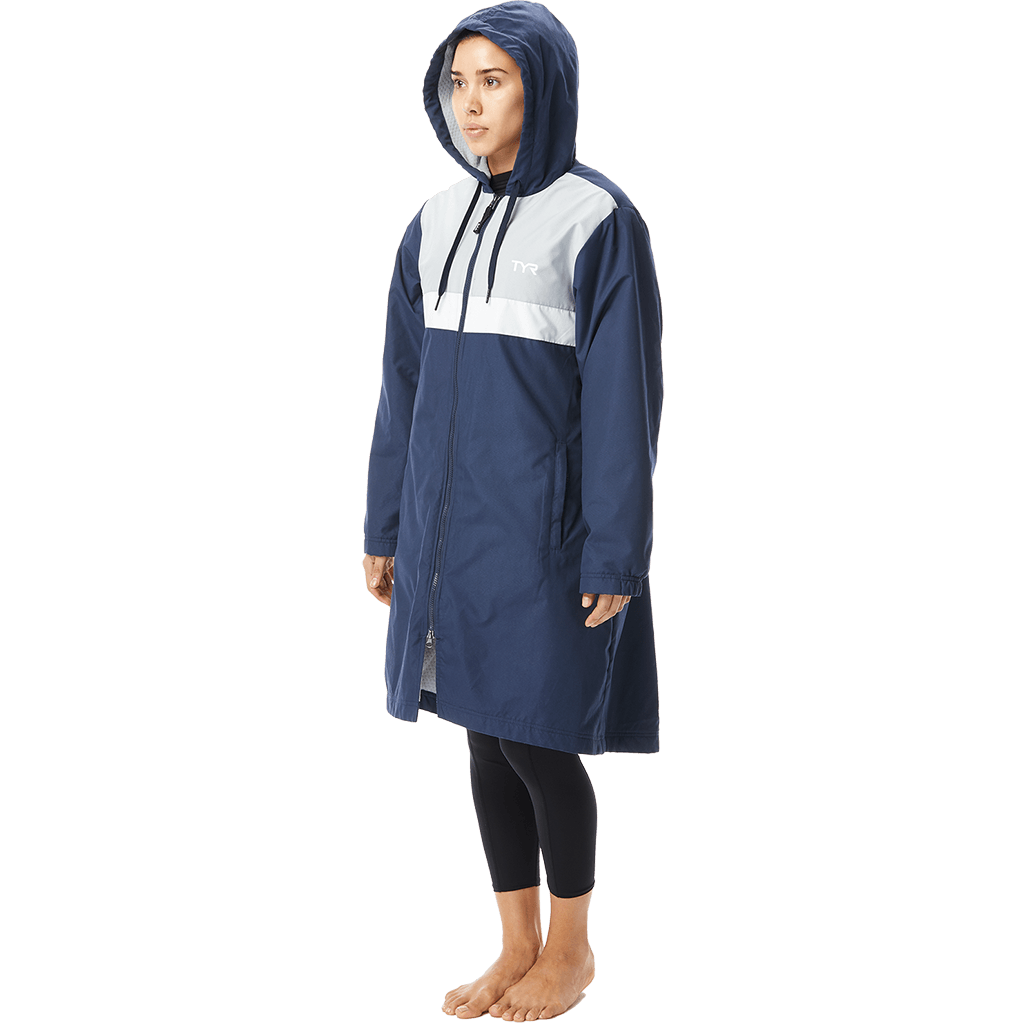 TYR Womens Navy Alliance Podium Parka 1 TYR Womens Navy Alliance Podium Parka