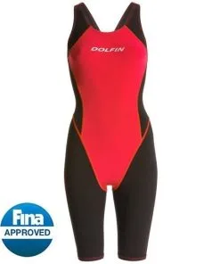 Dolfin Platinum 2 Pro Tech Knee Suit 9 Dolfin Platinum 2 Pro Tech Knee Suit -Swimming Race Suits Shop d7176p 904 red blk 1