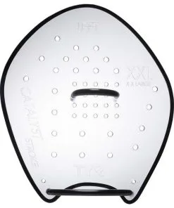 TYR Catalyst Stroke Training Paddles -Swimming Race Suits Shop lcatstk blk clear lt 1