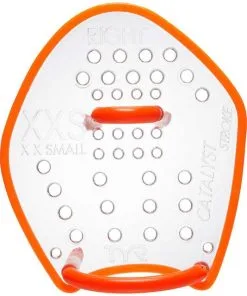 TYR Catalyst Stroke Training Paddles -Swimming Race Suits Shop lcatstk orange xxs clear rt 2