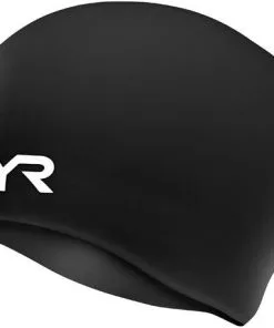 TYR Adult Long Hair Silicone Wrinkle-Free Swim Cap -Swimming Race Suits Shop lcsl 001 alt1