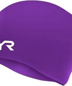 TYR Adult Long Hair Silicone Wrinkle-Free Swim Cap -Swimming Race Suits Shop lcsl 510 alt1