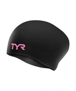 TYR Adult Long Hair Silicone Wrinkle-Free Swim Cap -Swimming Race Suits Shop lcslb 121
