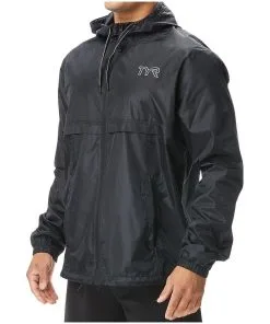 TYR Mens Black Elite Windbreaker