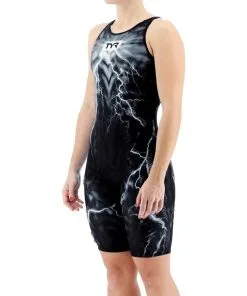 TYR Womens Venzo Phantom Black Oblivion Closed Back Race Suit